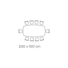 Naprawiono stół z bardzo przezroczystego szkła i popiołu Wyprodukowano we Włoszech - północ Viadurini