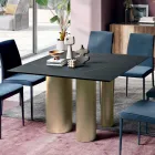 Naprawiono kwadratowy stół z laminatu i stali Made in Italy - Nożyczki Viadurini