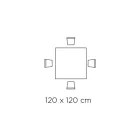 Naprawiono kwadratowy stół z laminatu i stali Made in Italy - Nożyczki Viadurini