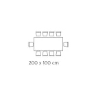 Naprawiony prostokątny stół z drewnianą podstawą Made in Italy - Equatore Viadurini