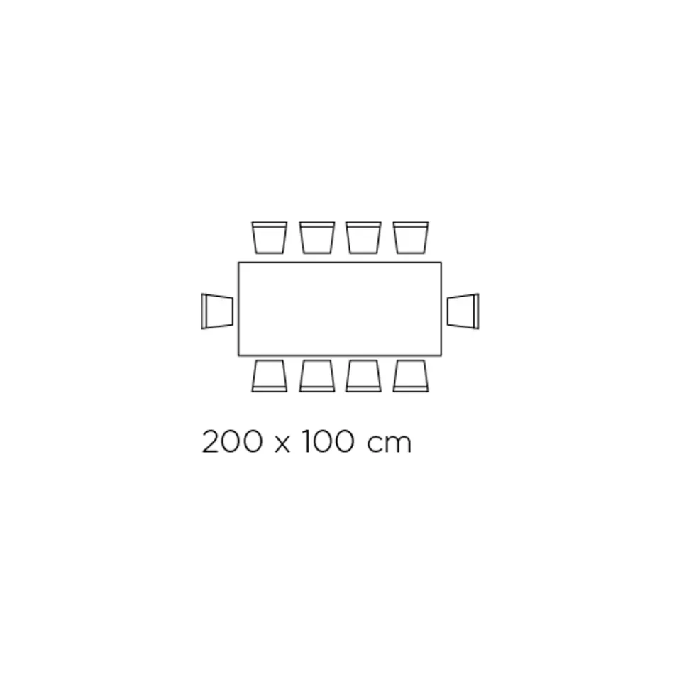 Naprawiony prostokątny stół z drewnianą podstawą Made in Italy - Equatore Viadurini
