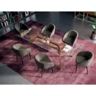 Naprawiono prostokątny stół z bardzo przezroczystego szkła i popiołu, wyprodukowany we Włoszech - północ Viadurini