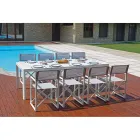 Stół ogrodowy rozkładany do 240 cm z aluminiową konstrukcją - Geoffroy Viadurini