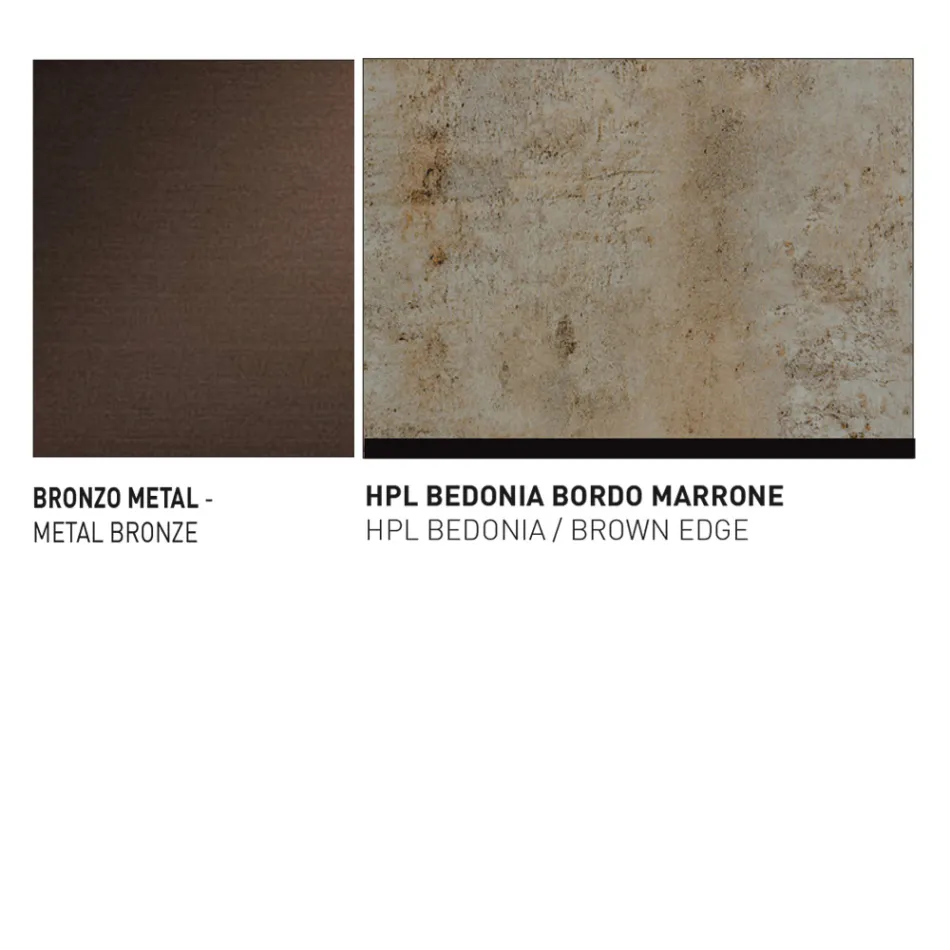 Stół ogrodowy z aluminiowym siedziskiem Made in Italy - Plinto by Varaschin Viadurini