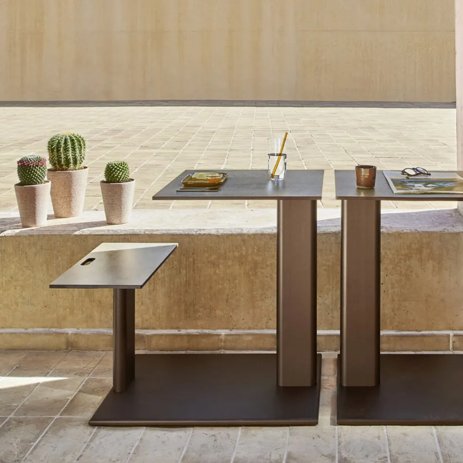 Stół ogrodowy z aluminiowym siedziskiem Made in Italy - Plinto by Varaschin Viadurini