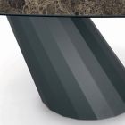 Ceramiczny stół i podstawa w kolorze grafitowym Made in Italy - Spodnie Viadurini