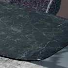 Polerowany grecki czarny stół ceramiczny Made in Italy - Grotta Viadurini