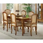 Rozkładany Stół Drewniany 280 cm Styl Klasyczny Made in Italy - Majesty Viadurini