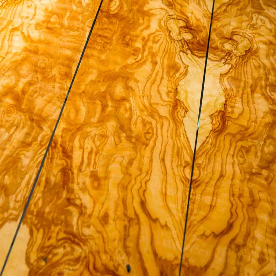 w tabeli oliwa z drewna i szkła okrągłego Portofino VGnewtrend Viadurini