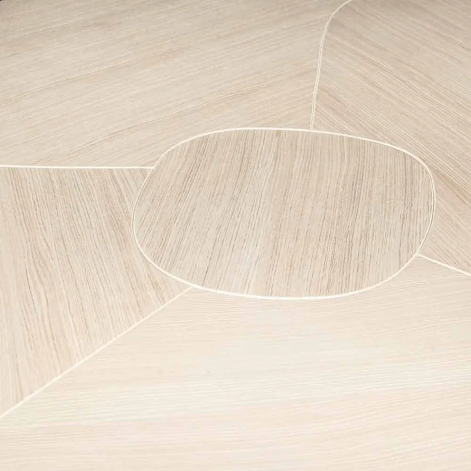 szczotkowanego dębowy stół z wykończeniem wosku Andy Viadurini