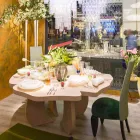 szczotkowanego dębowy stół z wykończeniem wosku Andy Viadurini