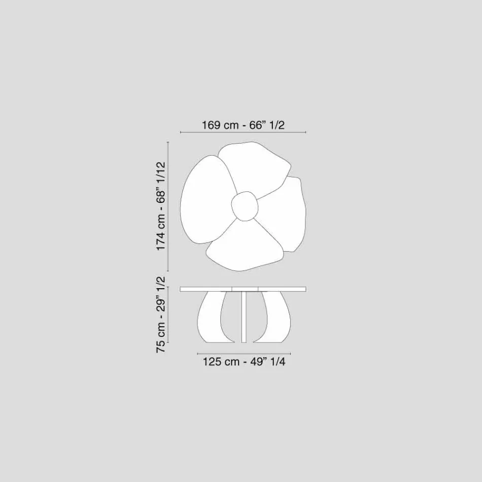 szczotkowanego dębowy stół z wykończeniem wosku Andy Viadurini
