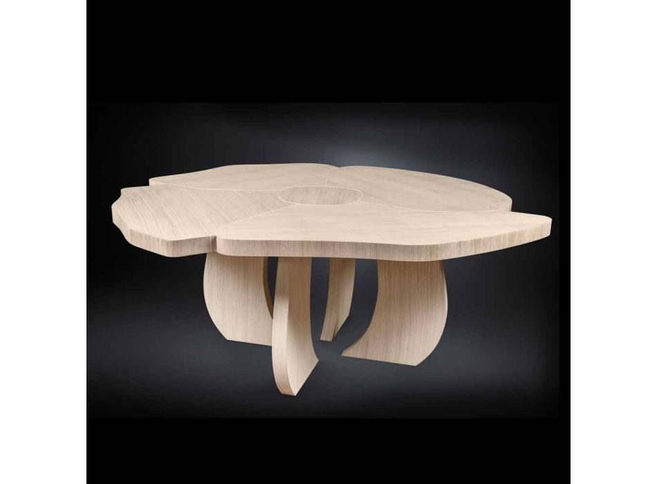 szczotkowanego dębowy stół z wykończeniem wosku Andy Viadurini
