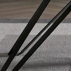 Stół z okleiny jesionowej z węgla drzewnego i metalu Made in Italy - Meluso Viadurini