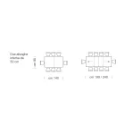 Rozkładany drewniany stół laminowany do 470 cm Made in Italy – Gordito Viadurini