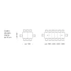 Rozkładany drewniany stół laminowany do 470 cm Made in Italy – Gordito Viadurini