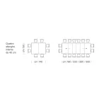 Rozkładany drewniany stół laminowany do 470 cm Made in Italy – Gordito Viadurini