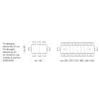 Rozkładany drewniany stół laminowany do 470 cm Made in Italy – Gordito Viadurini