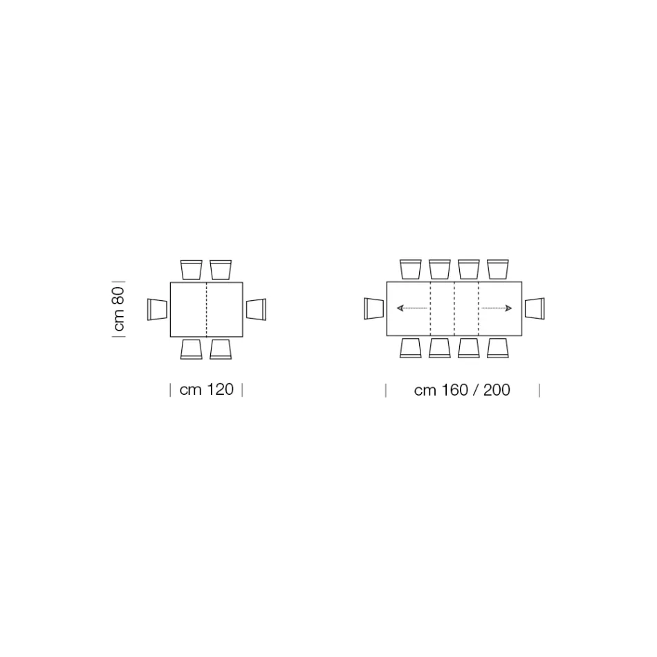 Rozkładany drewniany stół z melaminy do 470 cm Wyprodukowano we Włoszech – Gordito Viadurini