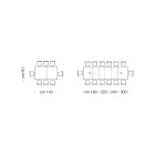 Rozkładany drewniany stół z melaminy do 470 cm Wyprodukowano we Włoszech – Gordito Viadurini