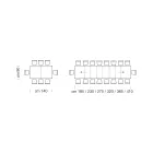 Rozkładany drewniany stół z melaminy do 470 cm Wyprodukowano we Włoszech – Gordito Viadurini