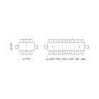 Rozkładany drewniany stół z melaminy do 470 cm Wyprodukowano we Włoszech – Gordito Viadurini