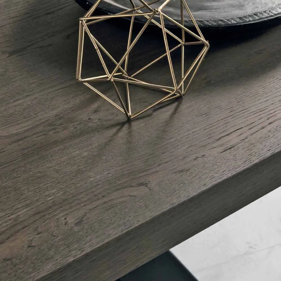 Nowoczesny dębowy stół wiązany wykonany we Włoszech Zerba Viadurini