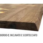 Stół z litego dębu i metalowe nogi Made in Italy - Consuelo Viadurini