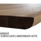 Wiązany stół dębowy z metalową podstawą Made in Italy - Sebastiano Viadurini