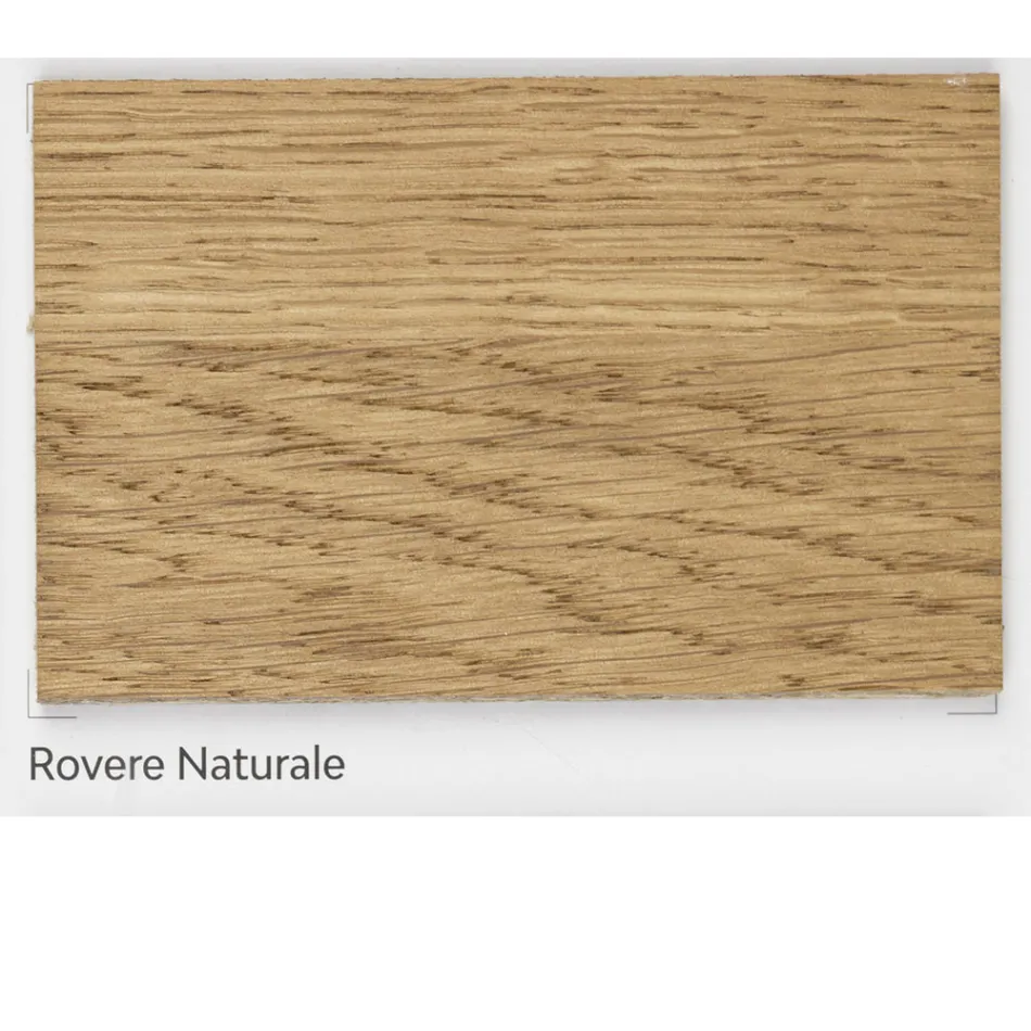 Wiązany stół dębowy z metalową podstawą Made in Italy - Sebastiano Viadurini