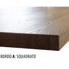 Wiązany stół dębowy z metalową podstawą Made in Italy - Sebastiano Viadurini