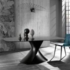 Nowoczesny stół ze szkła hartowanego produkowany we Włoszech, Clark Viadurini