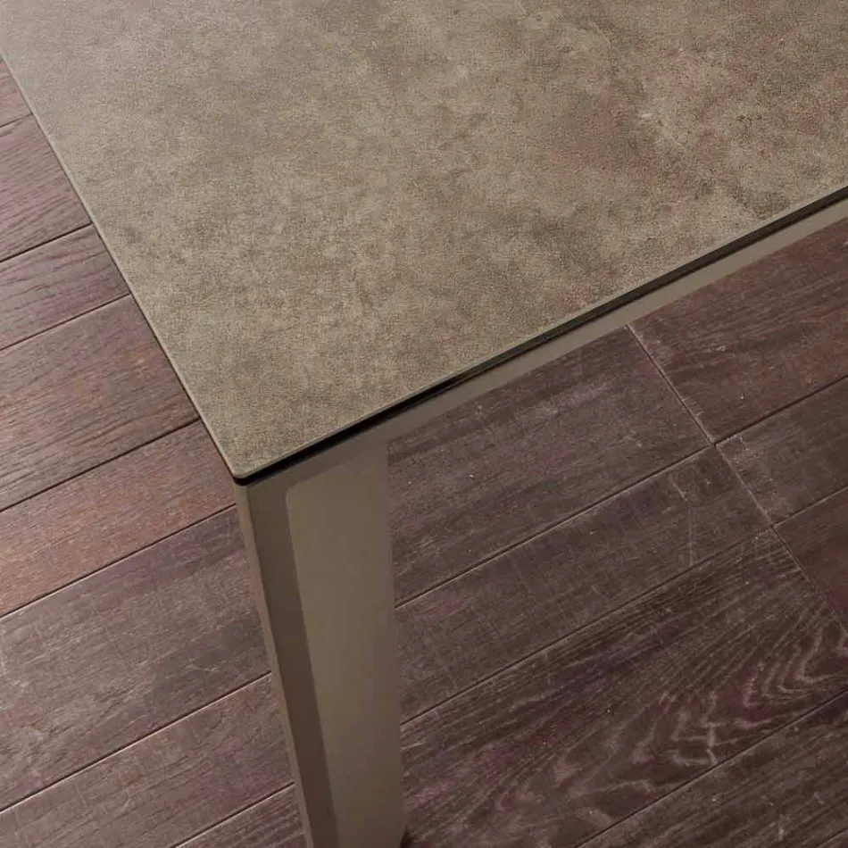 Rozkładany stół ze szkła ceramicznego do 240 cm Terni Viadurini