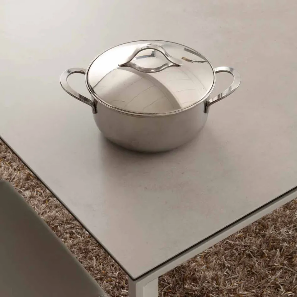 Rozkładany stół ze szkła ceramicznego do 240 cm Terni Viadurini