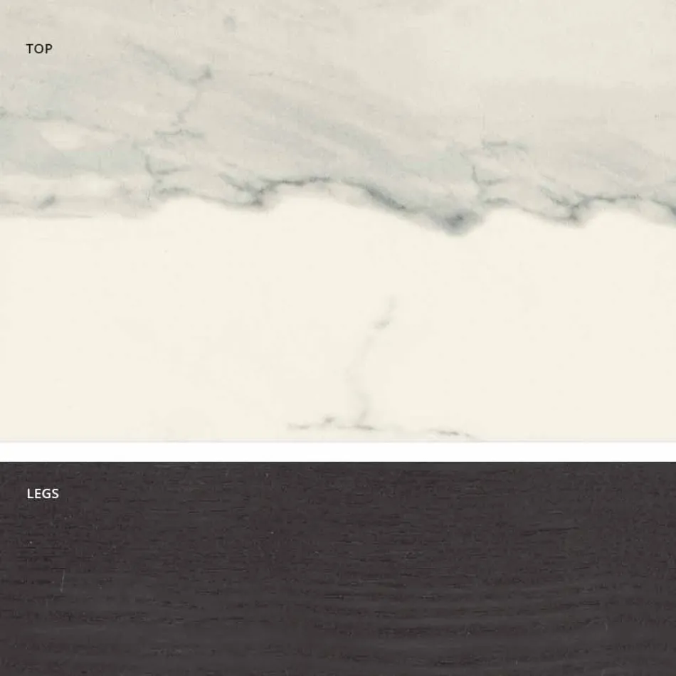 Nowoczesny szklany stół ceramiczny wykonany we Włoszech, Egisto Viadurini