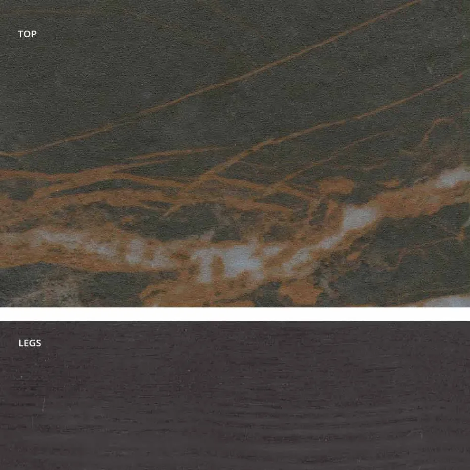 Nowoczesny szklany stół ceramiczny wykonany we Włoszech, Egisto Viadurini