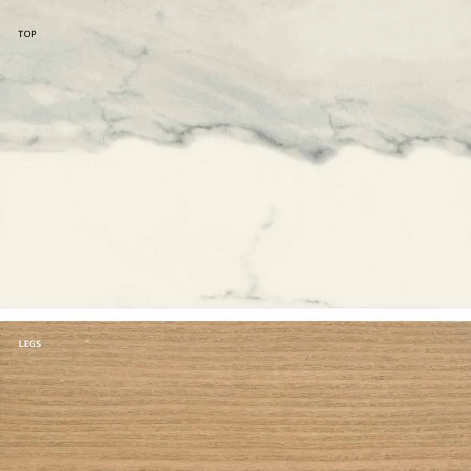 Nowoczesny szklany stół ceramiczny wykonany we Włoszech, Egisto Viadurini