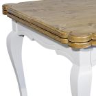Rozkładany stół do wnętrz z jodły z profilowanymi narożnikami Made in Italy - Faramir Viadurini