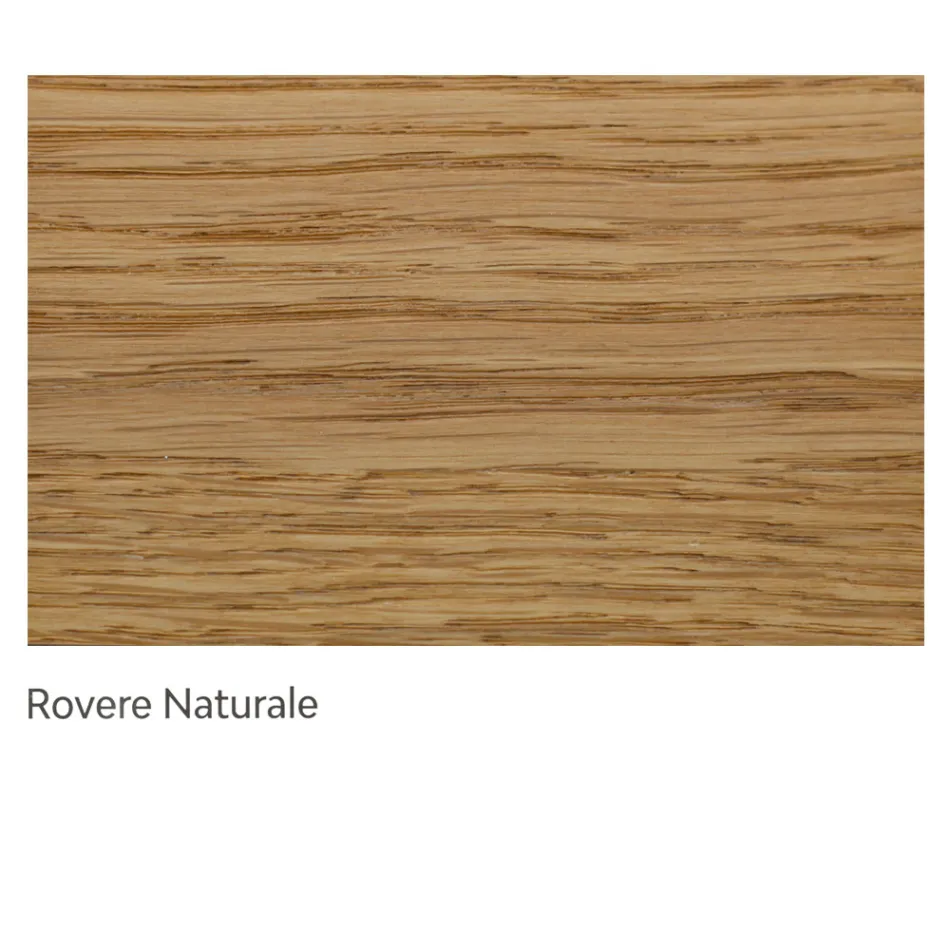 Stół do wnętrz z dębowym blatem i nogami Made in Italy - Geolier Viadurini