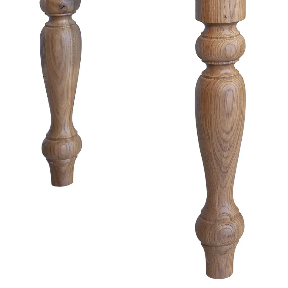 Stół do wnętrz z dębowym blatem i nogami Made in Italy - Geolier Viadurini