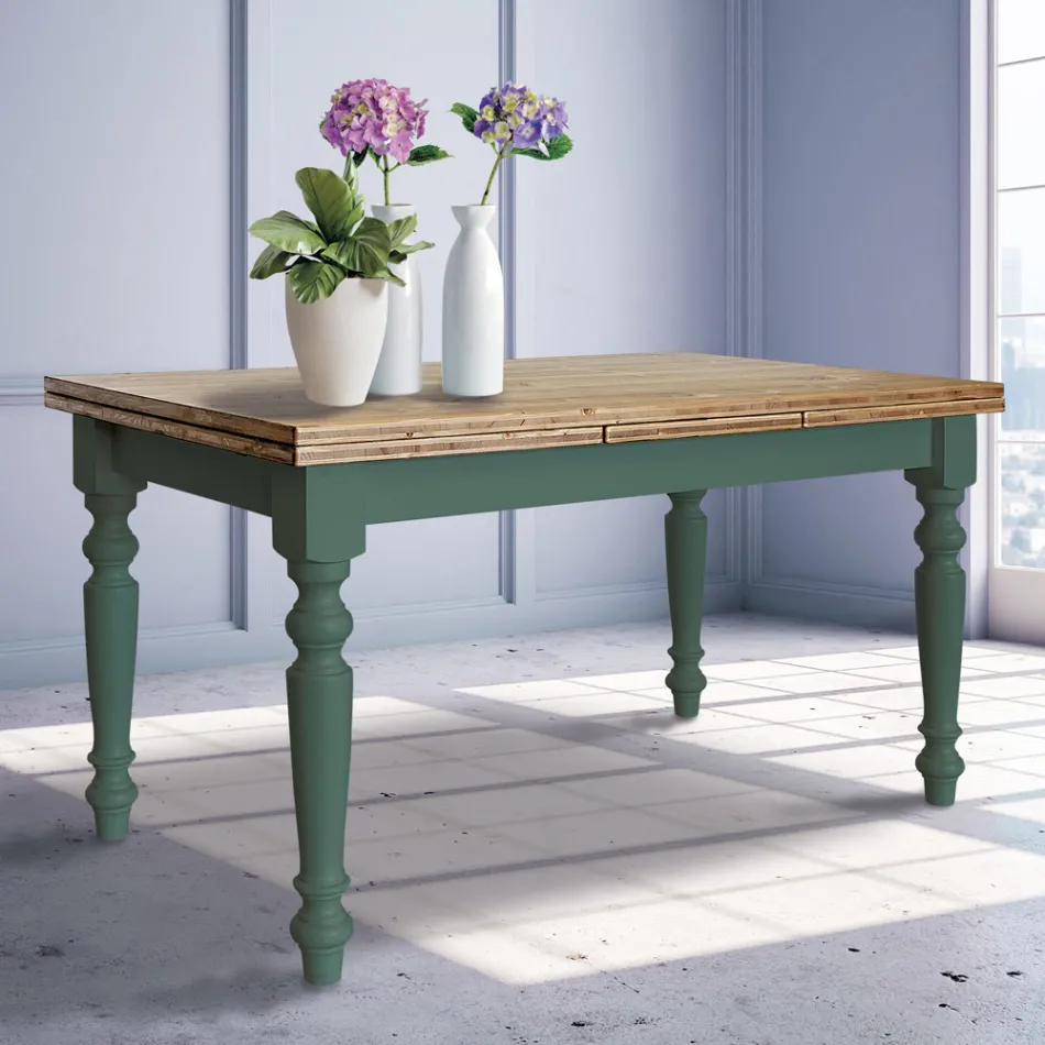 Rozkładany stół dzienny z jodły skandynawskiej Made in Italy - Benidorm Viadurini