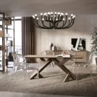 Stół dzienny z prawdziwego solidnego orzecha włoskiego Made in Italy - Boromir Viadurini