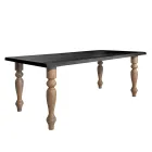 Stół dzienny w całości wykonany z dębu Made in Italy - Geolier Viadurini