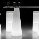 Nowoczesny stolik oświetleniowy zewnętrzny z podstawą świetlną LED Made in Italy - Forlina Viadurini