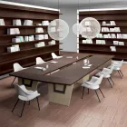 Stół konferencyjny z melaminy projektu Andrea Stramigioli - Butterfly Viadurini