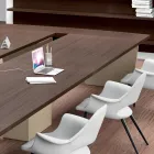 Stół konferencyjny z melaminy projektu Andrea Stramigioli - Butterfly Viadurini