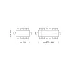 Nowoczesny stół rozkładany do 300 cm z laminatu i szkła Made in Italy - Łza Viadurini