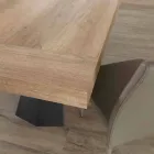 Nowoczesny rozkładany stół do 260/280 cm z drewna i metalu - Teramo Viadurini