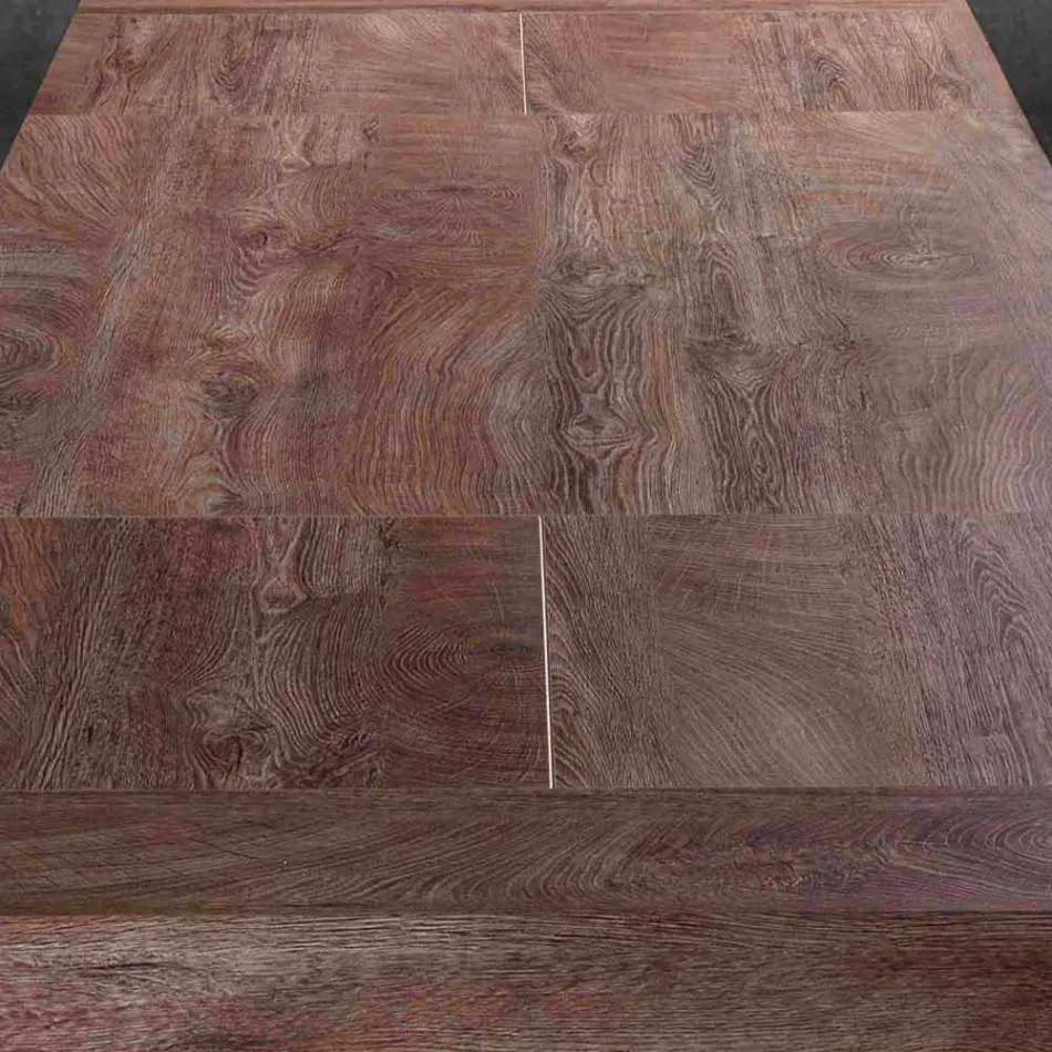 Nowoczesny rozkładany stół do 260/280 cm z drewna i metalu - Teramo Viadurini