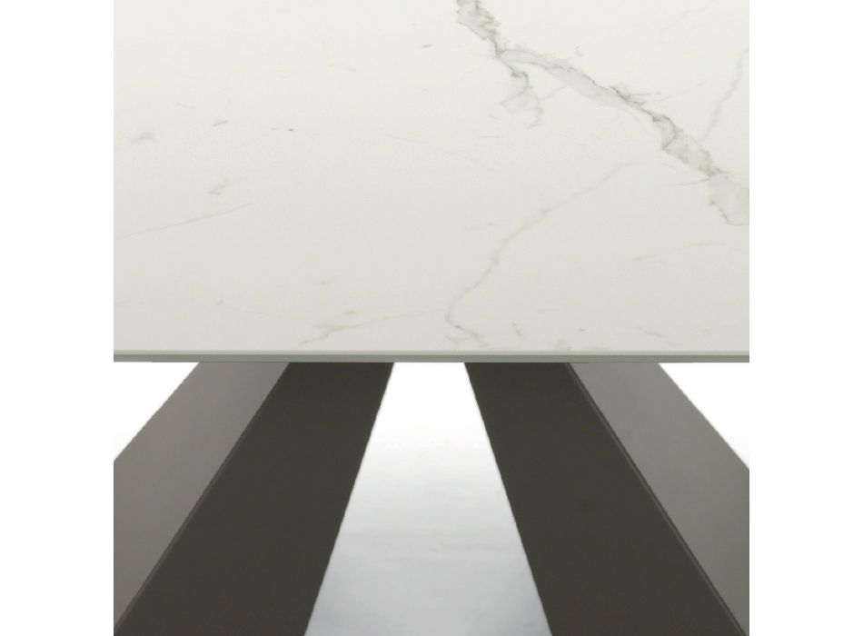 Nowoczesny rozkładany stół do 278 cm z ceramiki Made in Italy - dalmatyńskiej Viadurini